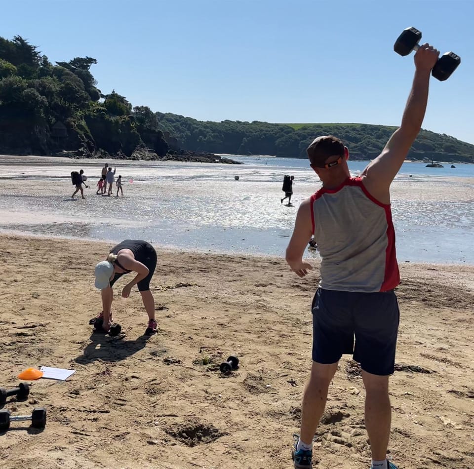 Gym Info 1 people outside training at The Studio Salcombe